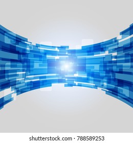 Abstract blue technology new future concept background. Vector illustration