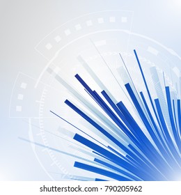 Abstract blue technology new future concept background. Vector illustration