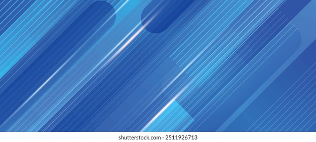 abstract blue technology particles lines mesh banner background.eps10