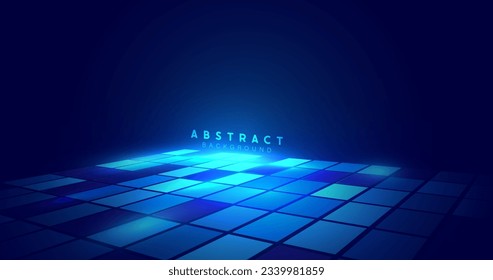 Abstrakte, blaue TechnologieRechtecke, Vektorhintergrund. Futuristisches Hi-Tech-Konzept