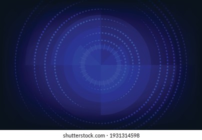 Abstrakter, quadratischer Stil mit blauer Technologie und Schnittstellenmuster-Vorlage. Circle Style mit überlappendem Hightech-Design-Hintergrund. Vektorgrafik