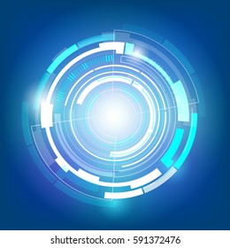 Abstract Blue Technology Vector Background