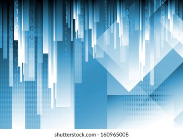 Abstrakte blaue Technologie, Vektorgrafik