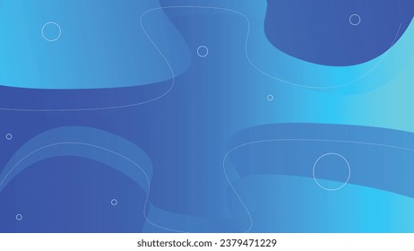 Resumen de diseño de onda de tecnología azul, fondo de red digital, concepto de comunicación vectorial, círculo superpuesto, espacio en blanco