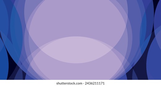 Abstract blue technology wave design, overlapping circle, digital network background, vector communication concept, blank space