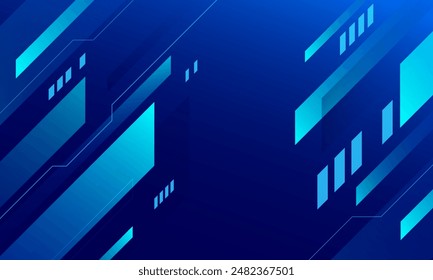 Abstractas fondo degradado de conexión de líneas de tecnología azul. Vector Eps10