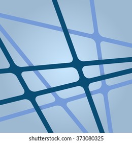 Abstract blue template background. Blue template backdrop with overlapping lines. Blue template pattern with intersecting stripes.