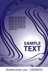 Abstract blue template with copy space. Vector