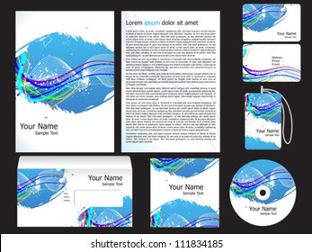 abstract blue template vector illustration
