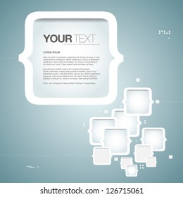 Abstract blue text box design vector