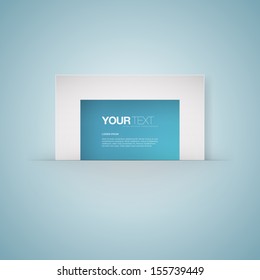 Abstract blue text box design with your text  Eps 10 vector illustration