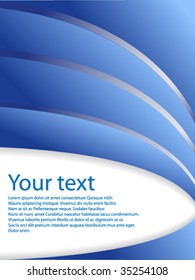 Abstract blue text brochure