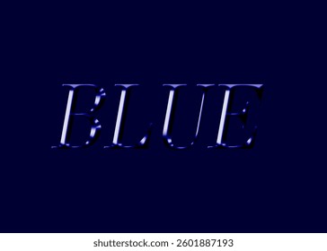 Abstract Blue Text Effect Design Blue Background