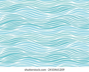 Abstract blue texture. Background template of water, sea, aqua, ocean, river, or mountain. doodle Flat vector illustration design