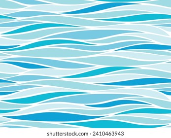 Textura azul abstracta. Plantilla de fondo de agua, mar, agua, océano, río o montaña. doodle Diseño de ilustraciones vectoriales planas