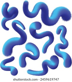 abstracto azul texturizado líneas difusas decoración Ilustración vectorial de colección