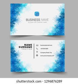 Abstract blue textured polygonal background. creative business card and name card, horizontal simple clean template vector design, layout in rectangle size. Flat Design Vector Illustration. 