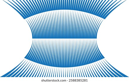 abstract blue thick to thin line squeeze pattern art suitable for background.