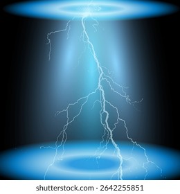 abstract blue thunderbolt  background  power technology backdrop