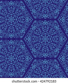 abstract blue tile pattern sealmess