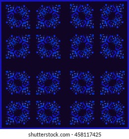 abstract  blue   tile tablecloth ornament