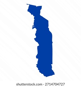 Mapa sencillo de Togo azul Abstractas