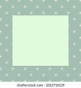Abstract blue tone background with white square frame for letters.