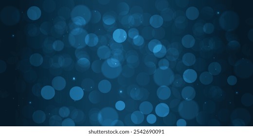 Ilustración vectorial de fondo de diseño borroso bokeh de tono azul Abstractas.
