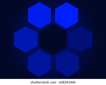 Abstract blue tone color polygon with blank for write text template