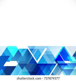 Abstract blue tone geometric layout template and modern overlapping with white space on top position for text. Modern background for business or technology, cover, online presentation website element.