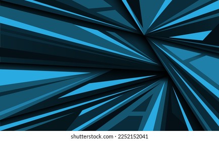 Triángulo geométrico de tonos azules abstracto imaginen el diseño moderno de ilustración vectorial de fondo creativo futurista.
