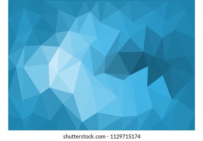 Abstract blue tone triangle polygon background vector illustration.