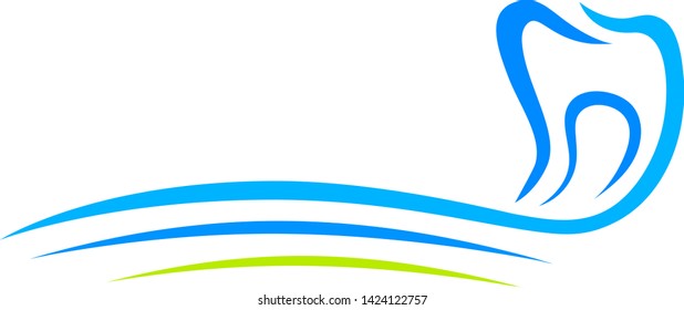 abstract blue tooth vector illustration