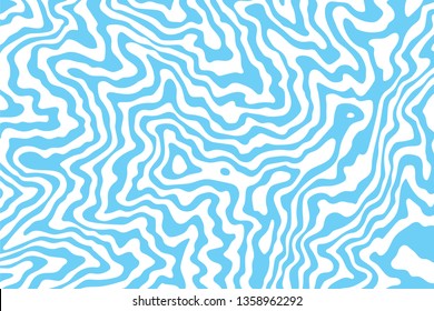 La topografía azul abstracta recorre líneas de montañas. Fondo de dibujo de líneas de curva de mapa de topografía con espacio de copia. Ilustración vectorial de capa de papel.