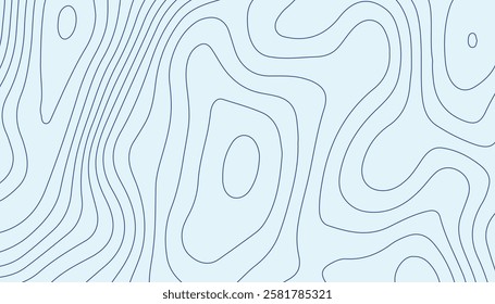 Abstract blue topography canyon map background. Abstract pattern with lines, seamless pattern and topography. Modern design white background.