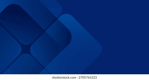 Abstract blue transparant background with glowing geometric lines. Modern blue gradient square shape design. Simple art good