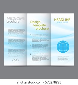 Abstract blue transparent lines.Brochure design