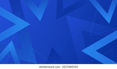 Fondo Abstractas del triángulo azul para la Plantilla del diseño del Anuncio