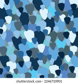 Abstract blue triangle background with brush stroke shape texture isolated vector square wallpaper for social media post, cover title, paper print