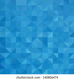 Abstract Blue Triangle Background, Vector Illustration EPS10, Contains Transparent Objects