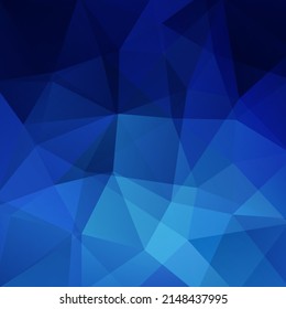 Abstract blue triangle background, vector illustration
