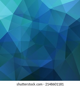 Abstract Blue Triangle Background, Vector Illustration