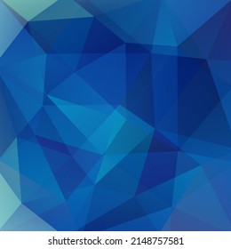 Abstract Blue Triangle Background, Vector Illustration