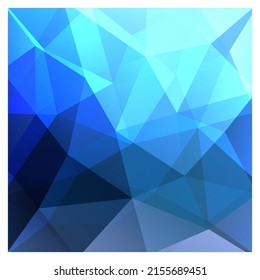 Abstract Blue Triangle Background, Vector Illustration