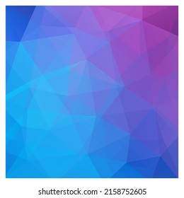 Abstract Blue Triangle Background, Vector Illustration