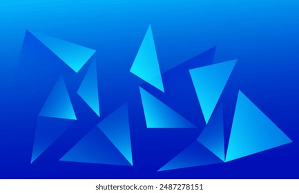 Abstractas fondo de triángulo azul. Ilustración vectorial