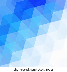 Abstract blue triangle. banner, booklet, poster. Polygonal style. Medicine, science, fashion, textiles, technology, water, sea, ocean. Template for advertising brand, brand