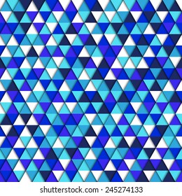 Abstract Blue Triangle Design Template. Seamless Triangle Blue Pattern. Vector illustration
