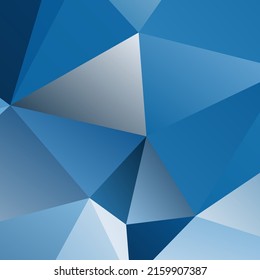 Abstract Blue Triangle Geometric Background, Vector Illustration.
Mosaic of simple shapes in blue white gradient.