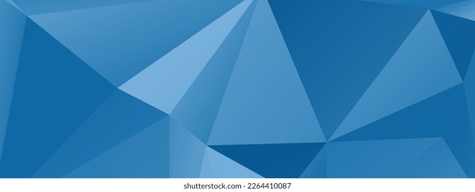 Resumen del fondo geométrico del triángulo azul, Ilustración vectorial.
Mosaico de formas simples en degradado blanco azul.